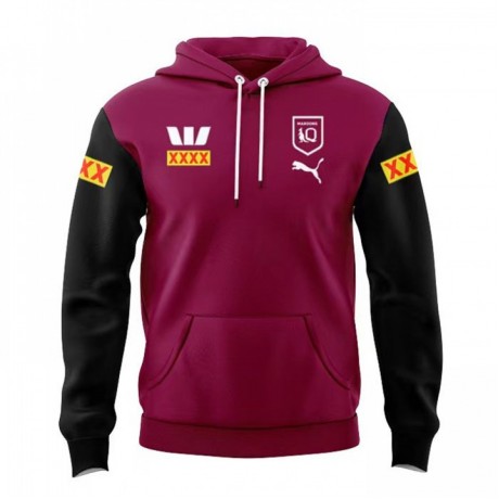 QLD Maroons Mens Team Rugby Hoodie 2024