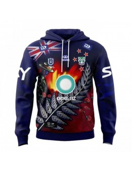 New Zealand Warriors Mens Anzac Rugby Hoodie 2024