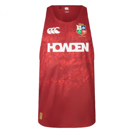 British And Irish Lions Mens Red Rugby Singlet 2025